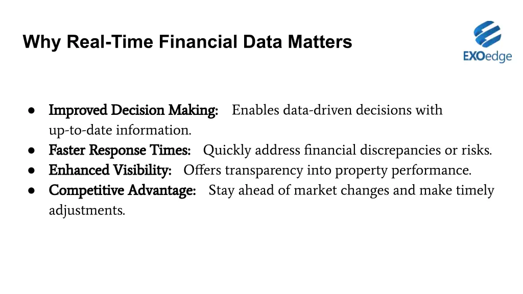 why real time financial data matters
