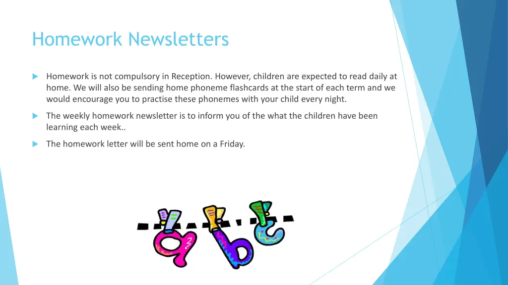 homework newsletters