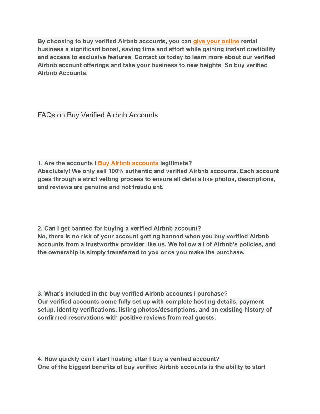 by choosing to buy verified airbnb accounts