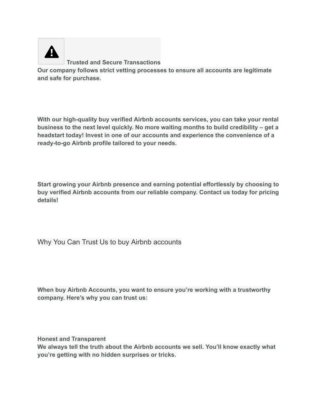 trusted and secure transactions our company