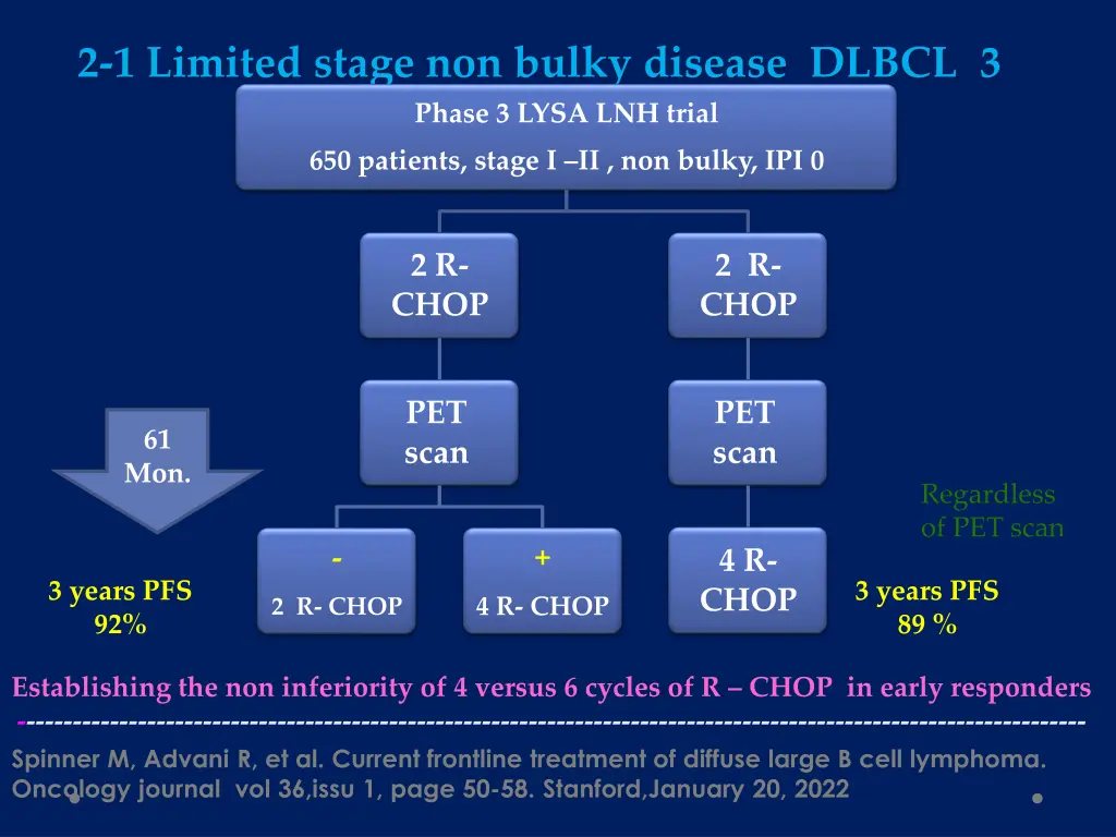2 1 limited stage non bulky disease dlbcl 3 phase