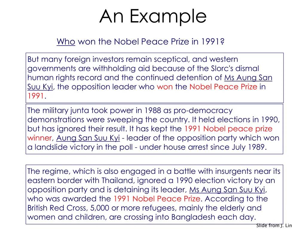 an example