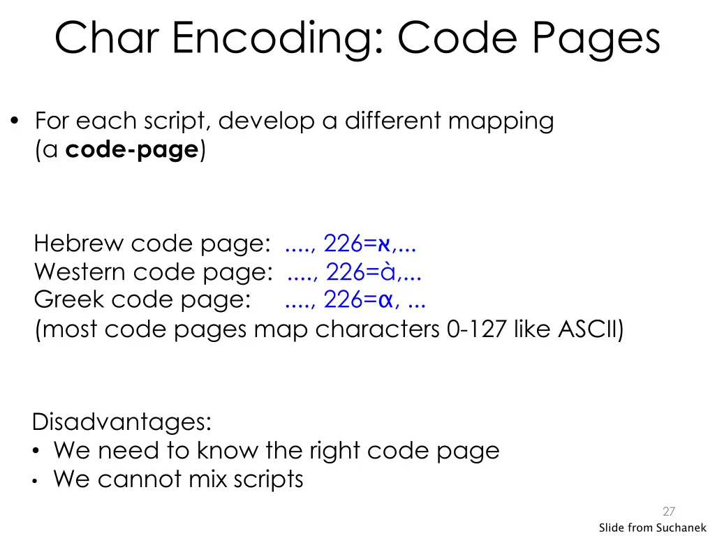 char encoding code pages