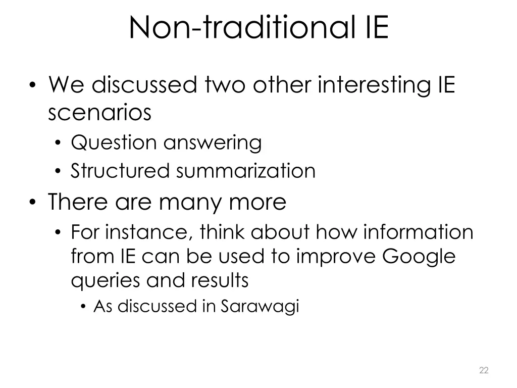 non traditional ie