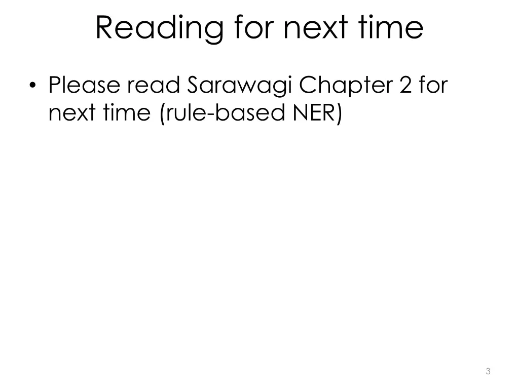 reading for next time
