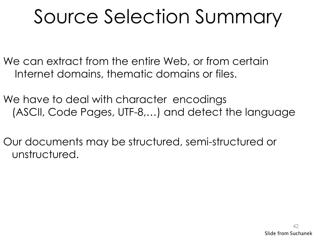 source selection summary