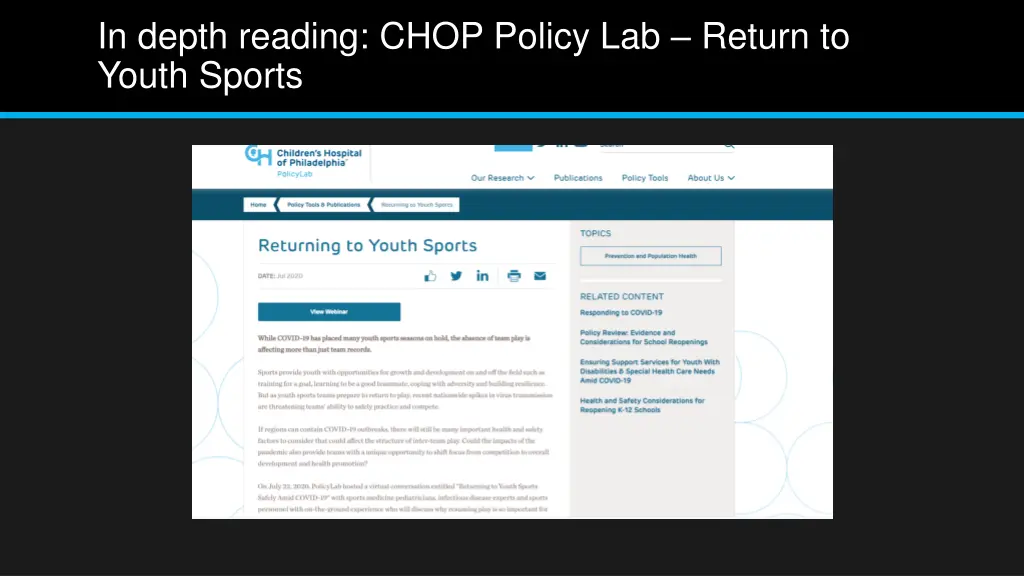 in depth reading chop policy lab return to youth