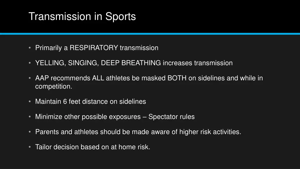 transmission in sports