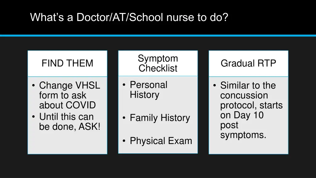 what s a doctor at school nurse to do