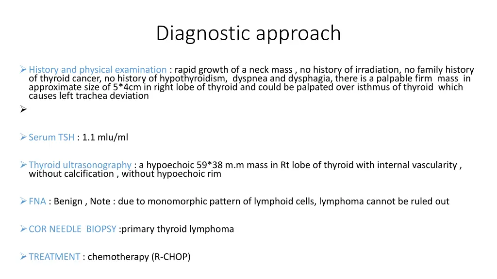 diagnostic approach