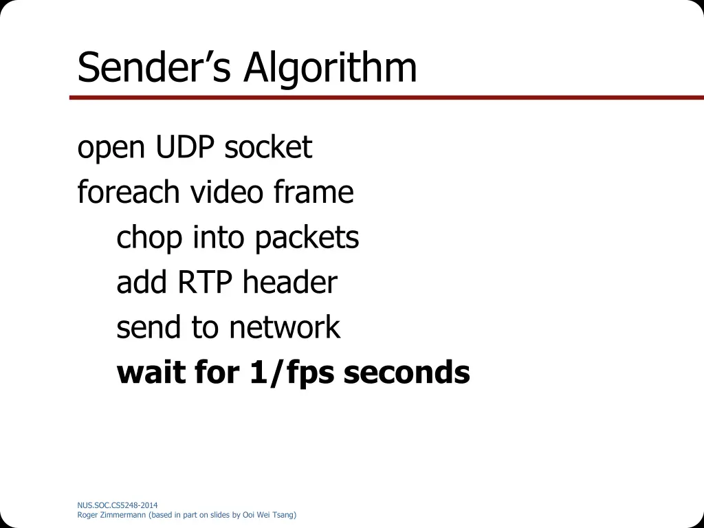 sender s algorithm 1