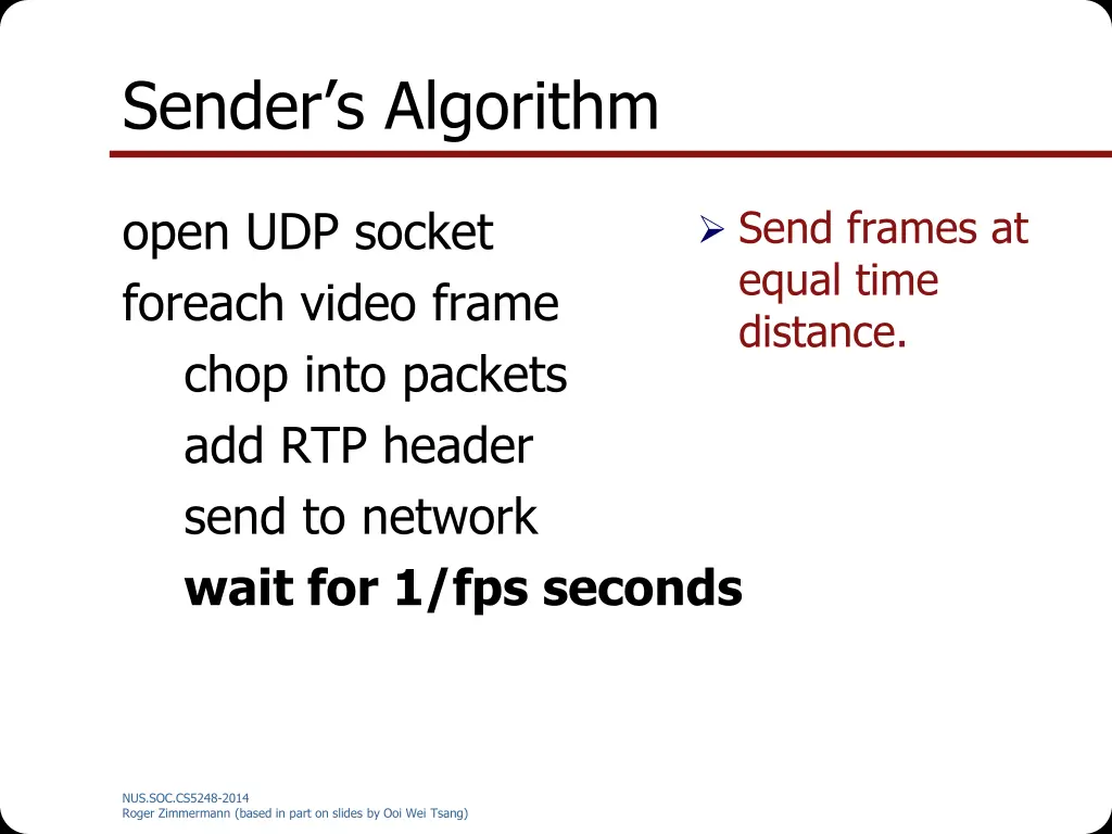 sender s algorithm 2