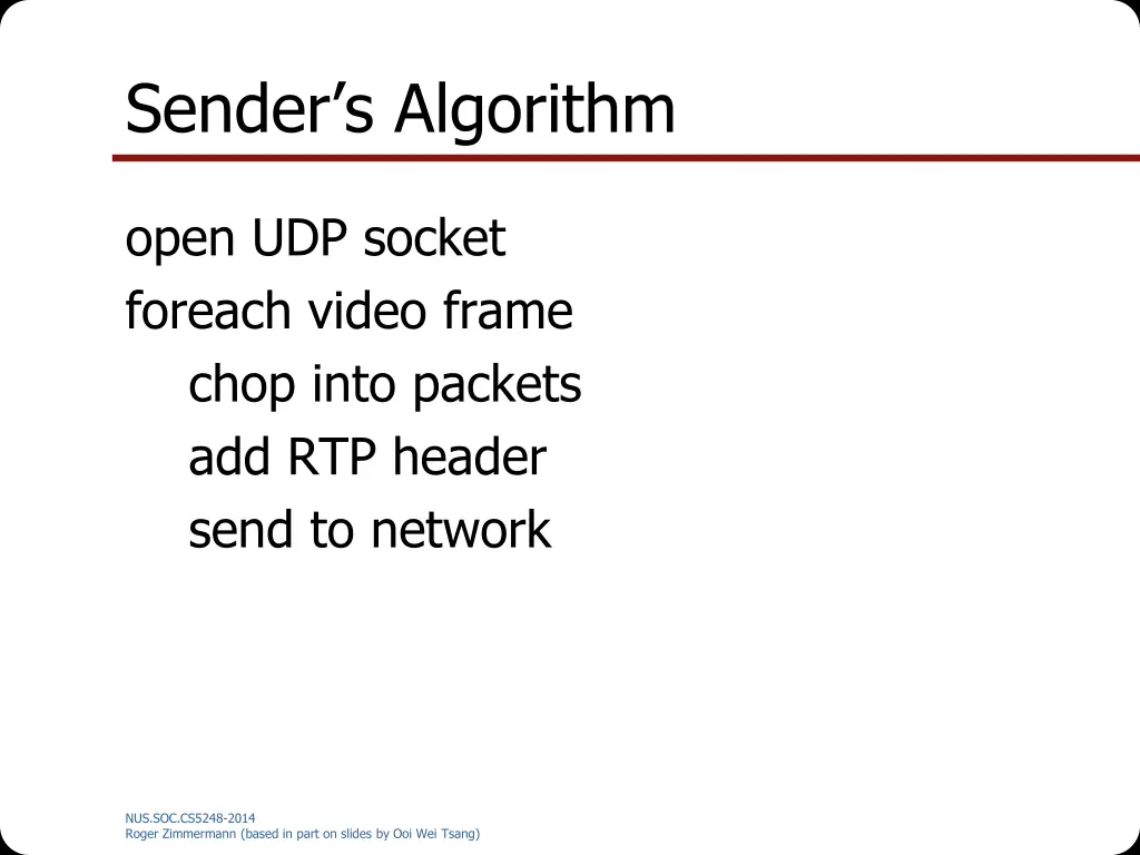 sender s algorithm