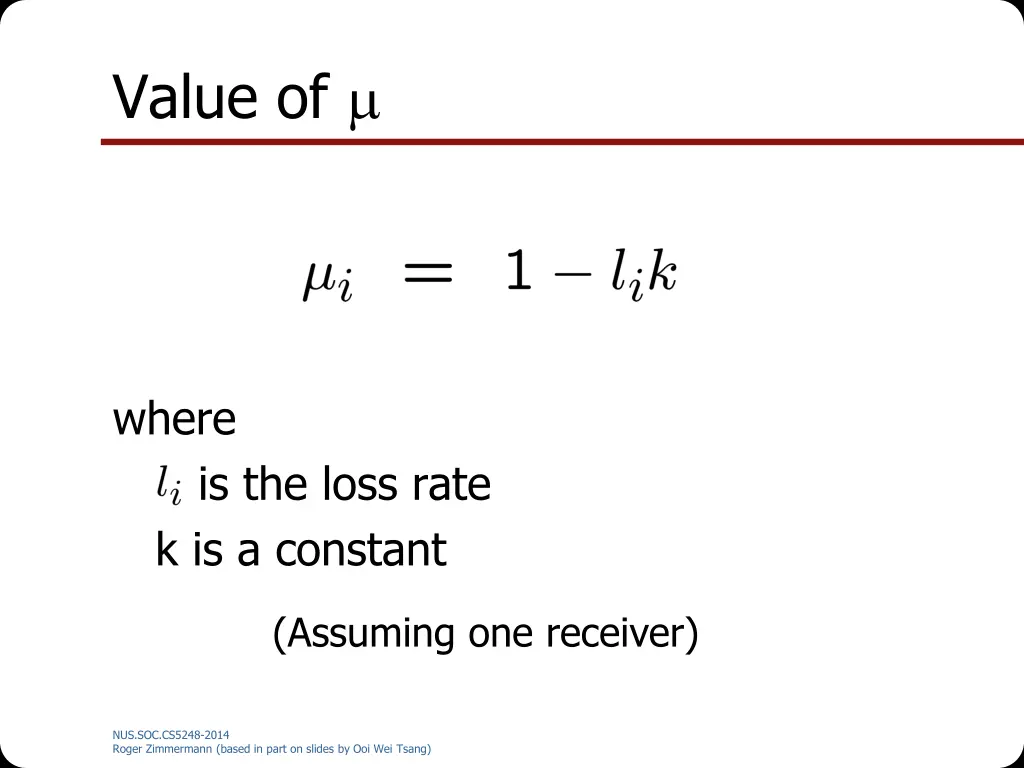value of 1
