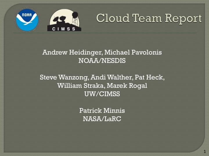 andrew heidinger michael pavolonis noaa nesdis