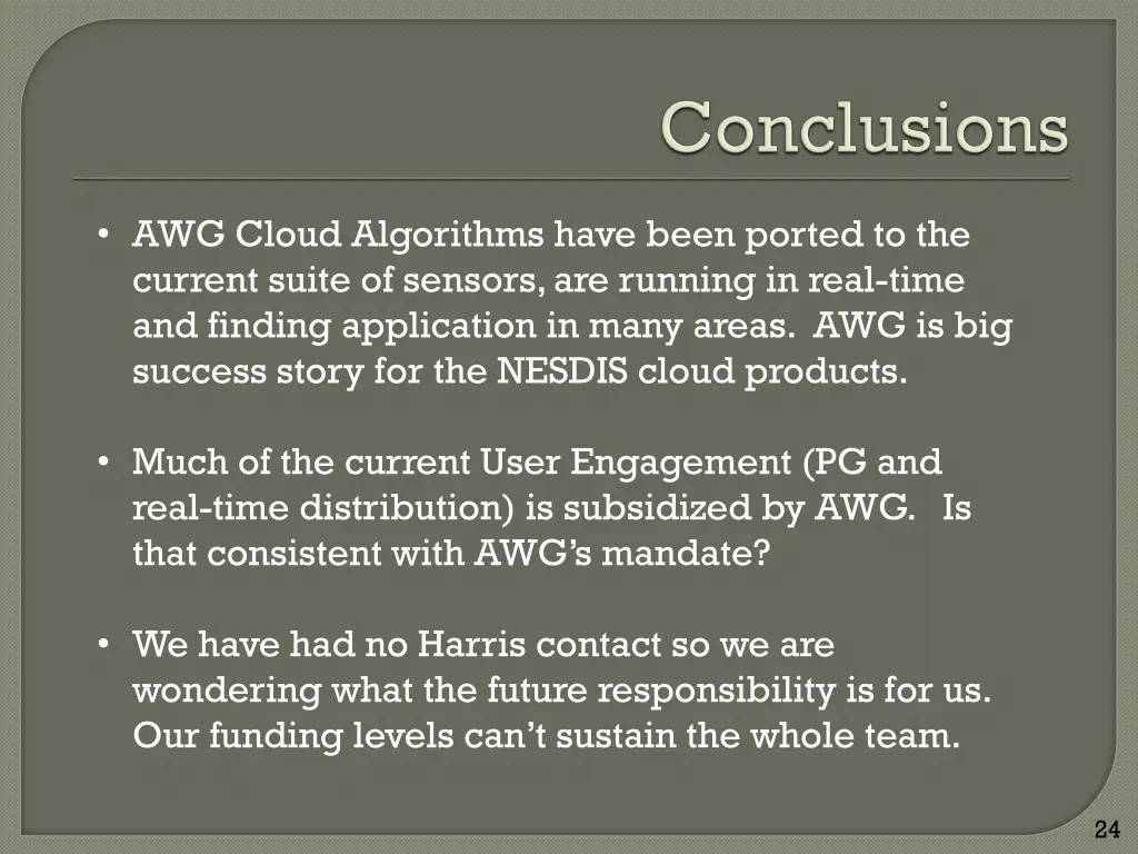 awg cloud algorithms have been ported