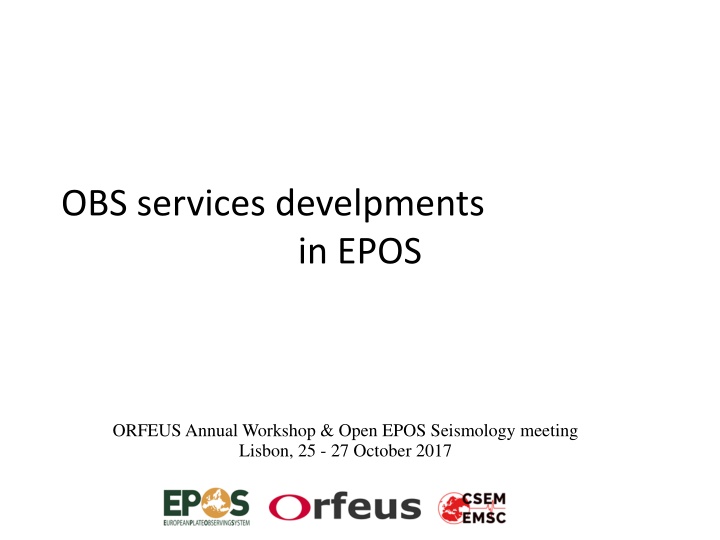 obs services develpments