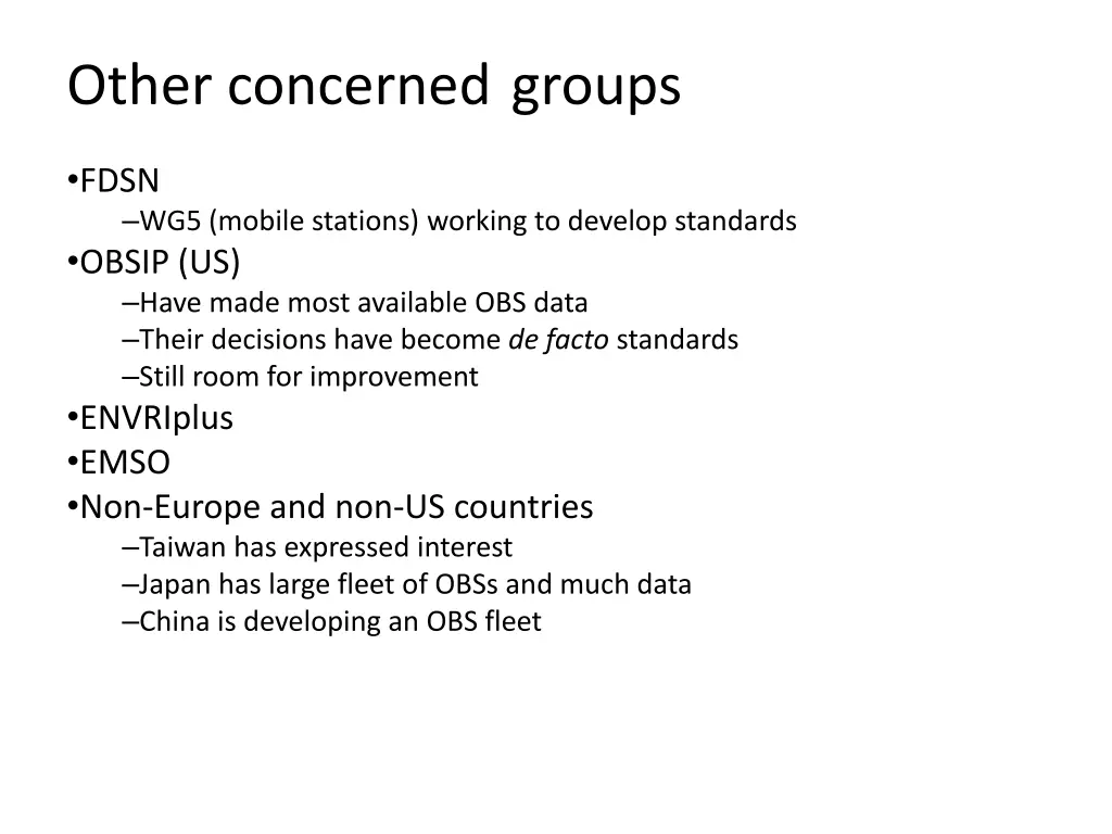 other concerned groups