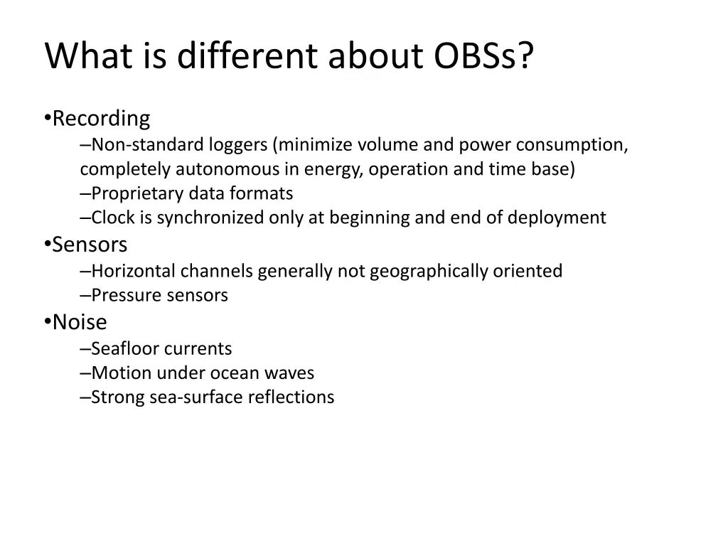 what is different about obss
