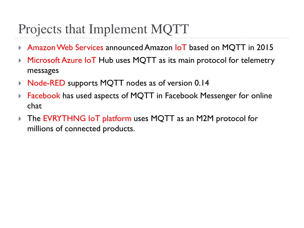 projects that implement mqtt