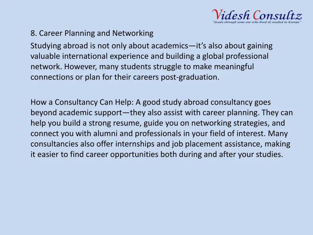 8 career planning and networking studying abroad