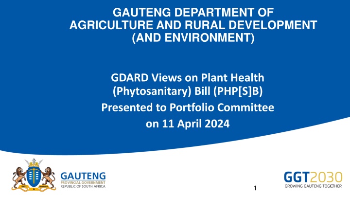 gauteng department of agriculture and rural