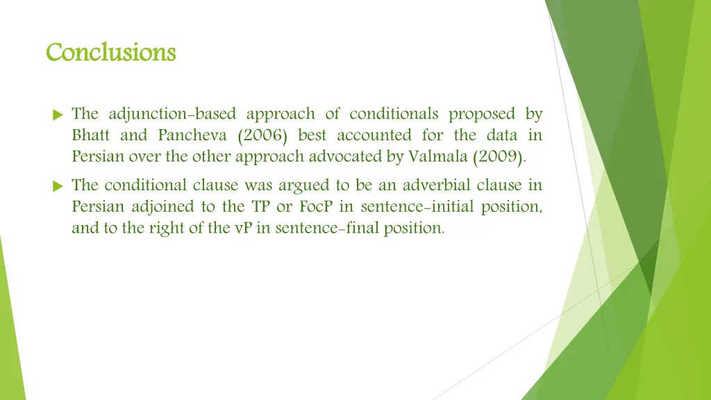 conclusions