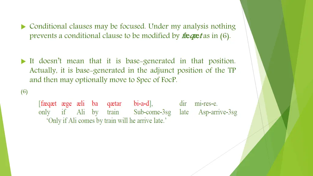 conditional clauses may be focused under