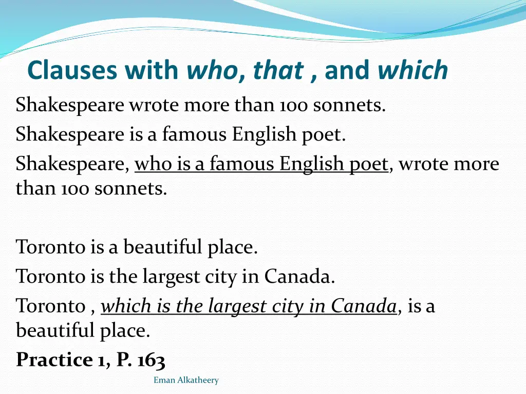 clauses with who that and which shakespeare wrote