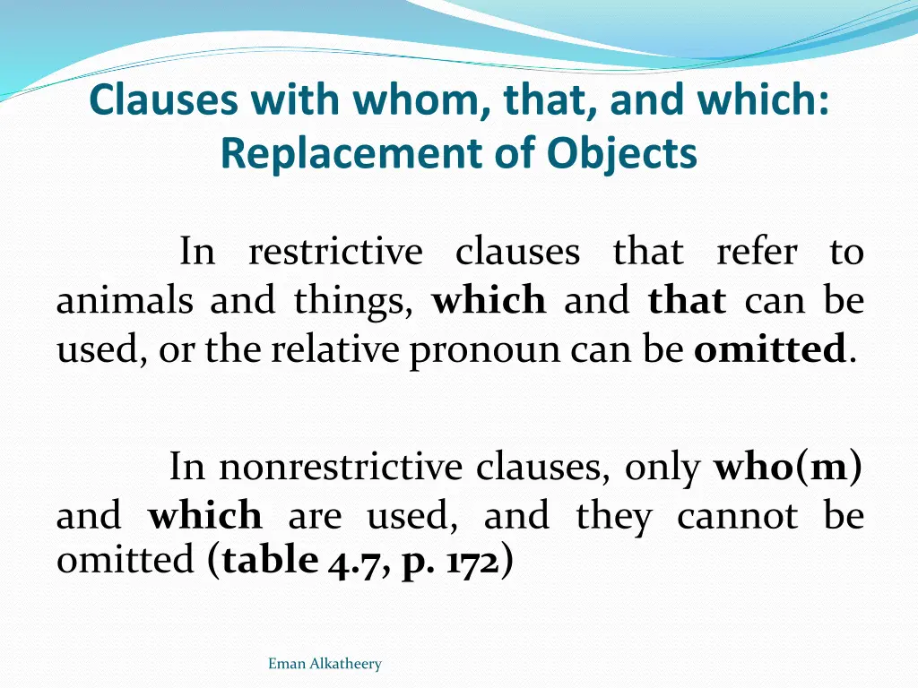 clauses with whom that and which replacement 1