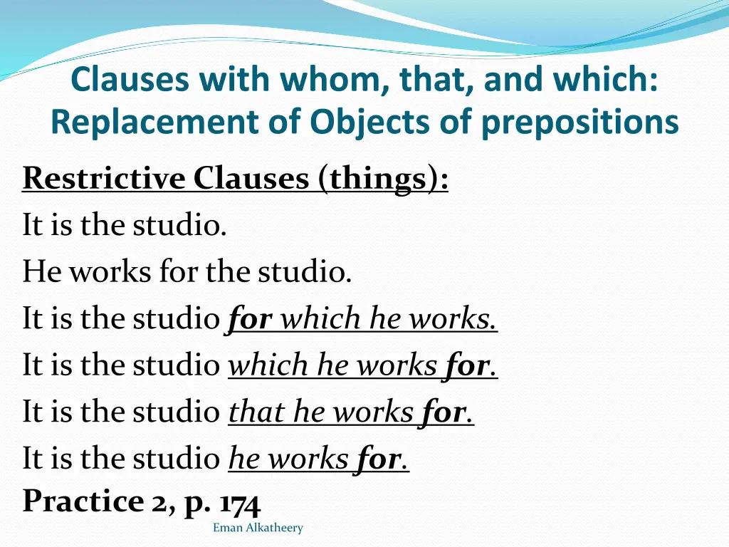 clauses with whom that and which replacement 12