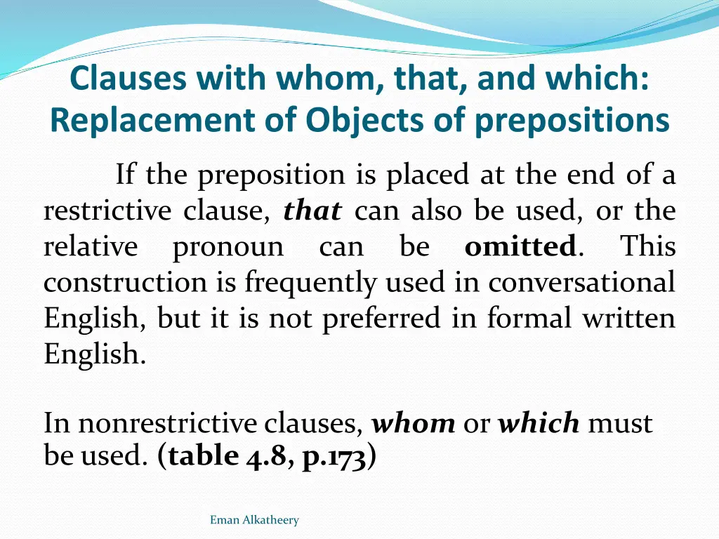 clauses with whom that and which replacement 7