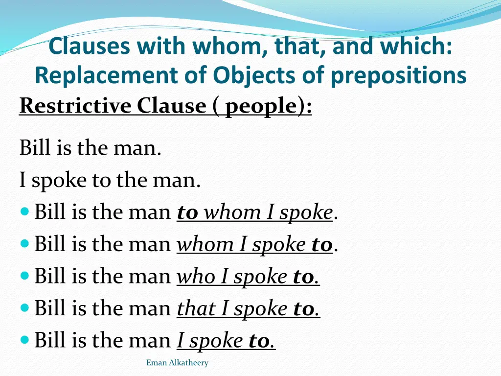 clauses with whom that and which replacement 8