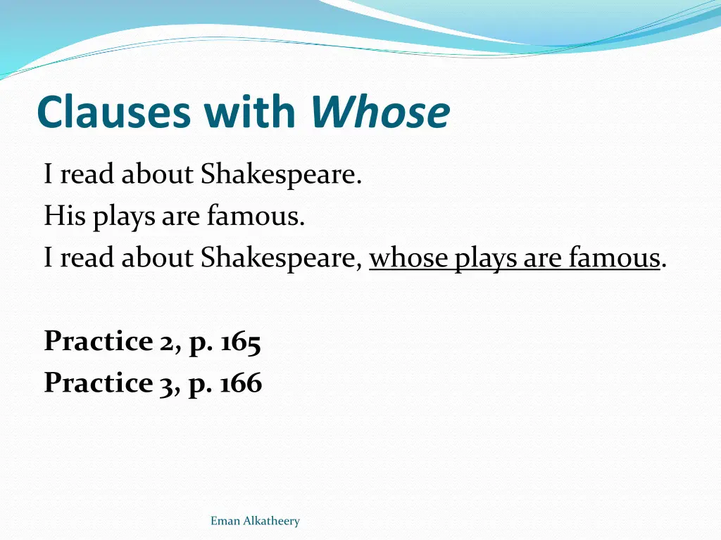 clauses with whose 1