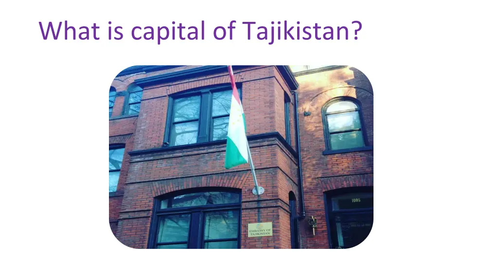 what is capital of tajikistan