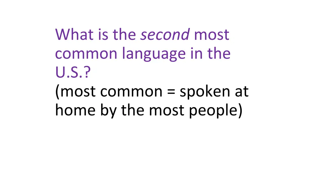 what is the second most common language