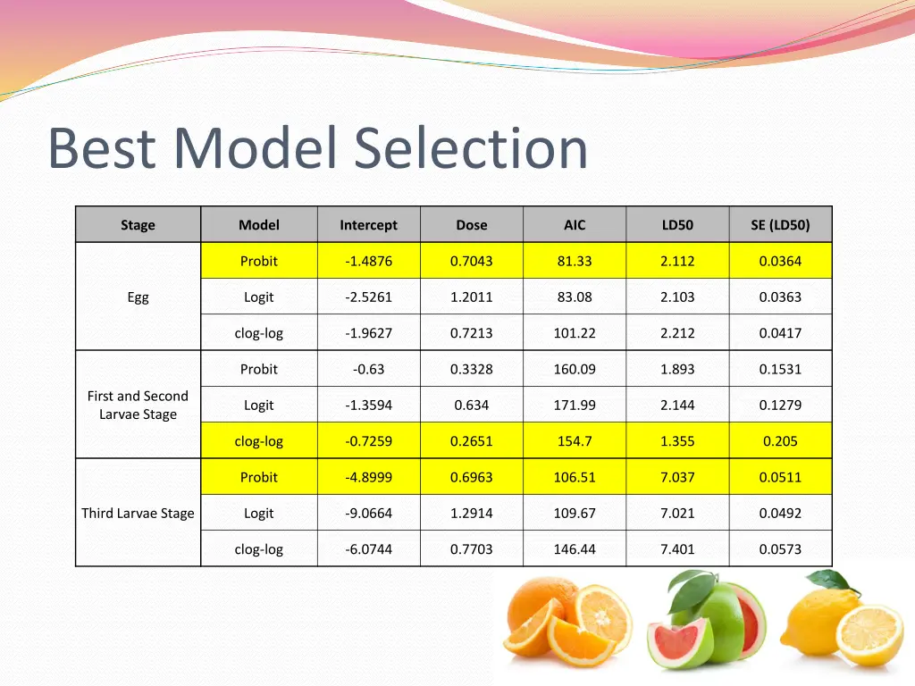 best model selection