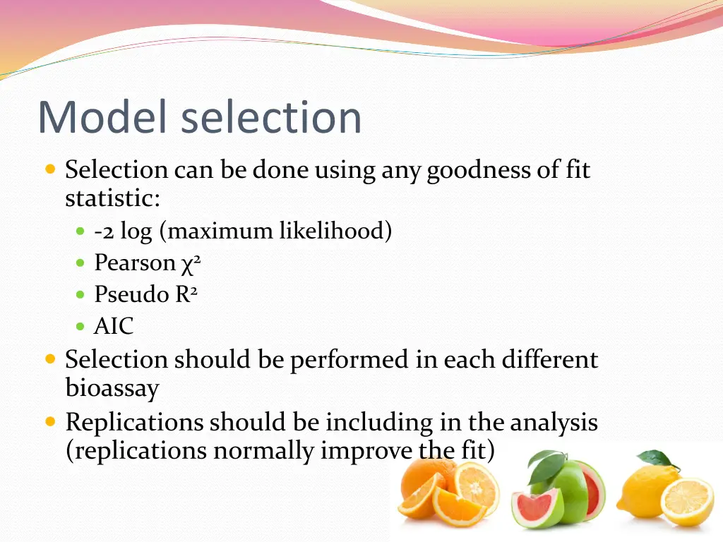 model selection selection can be done using