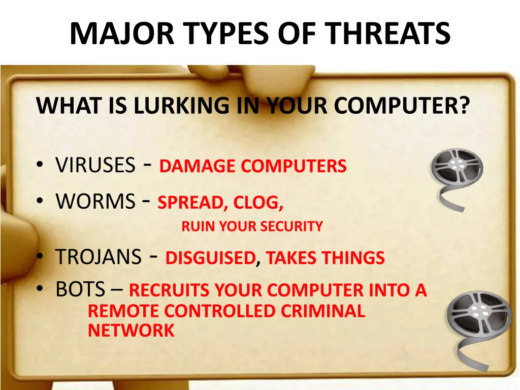 major types of threats