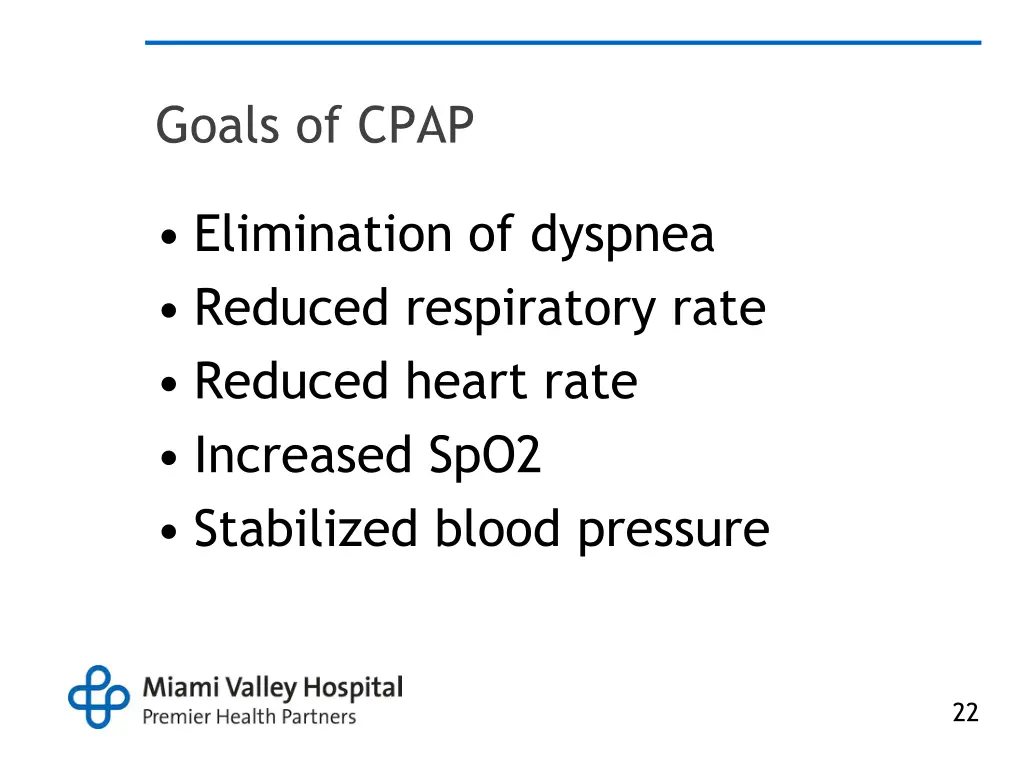 goals of cpap