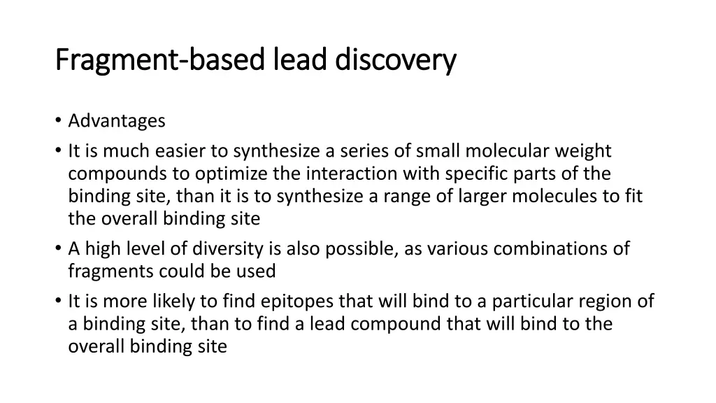 fragment fragment based lead discovery based lead 2