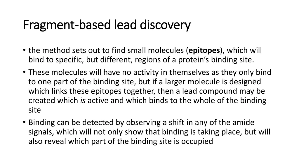 fragment fragment based lead discovery based lead