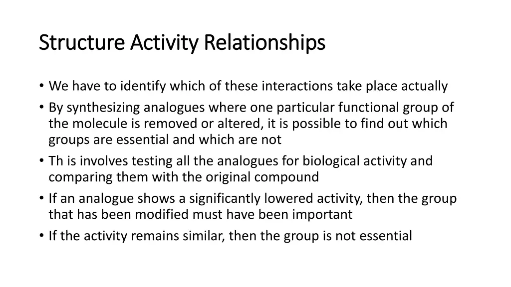 structure activity relationships structure 2