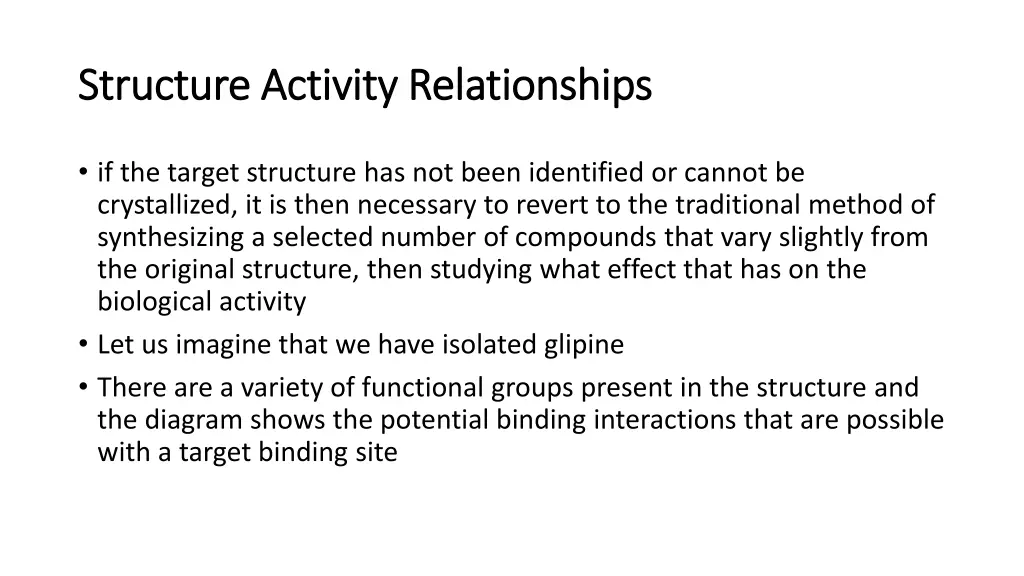 structure activity relationships structure