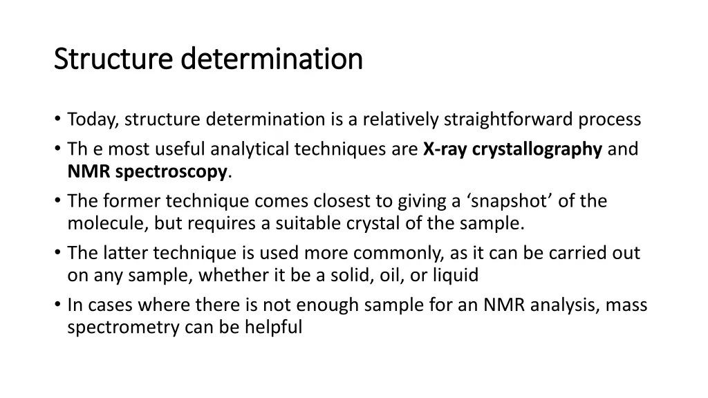 structure determination structure determination 1