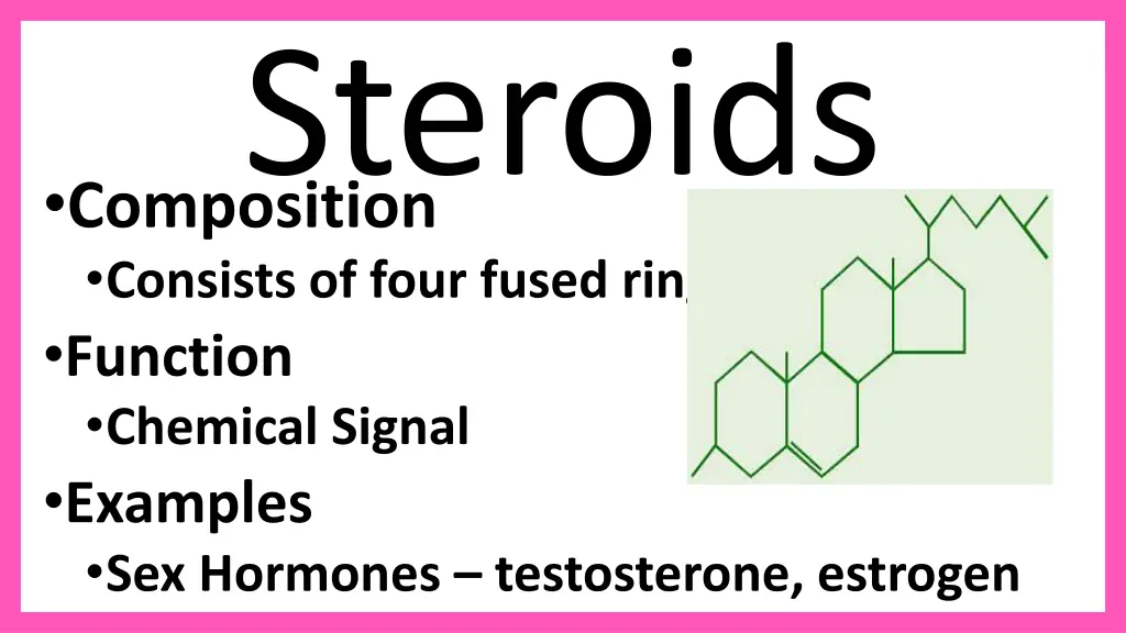 steroids composition consists of four fused rings