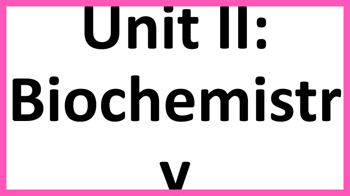 unit ii biochemistr y
