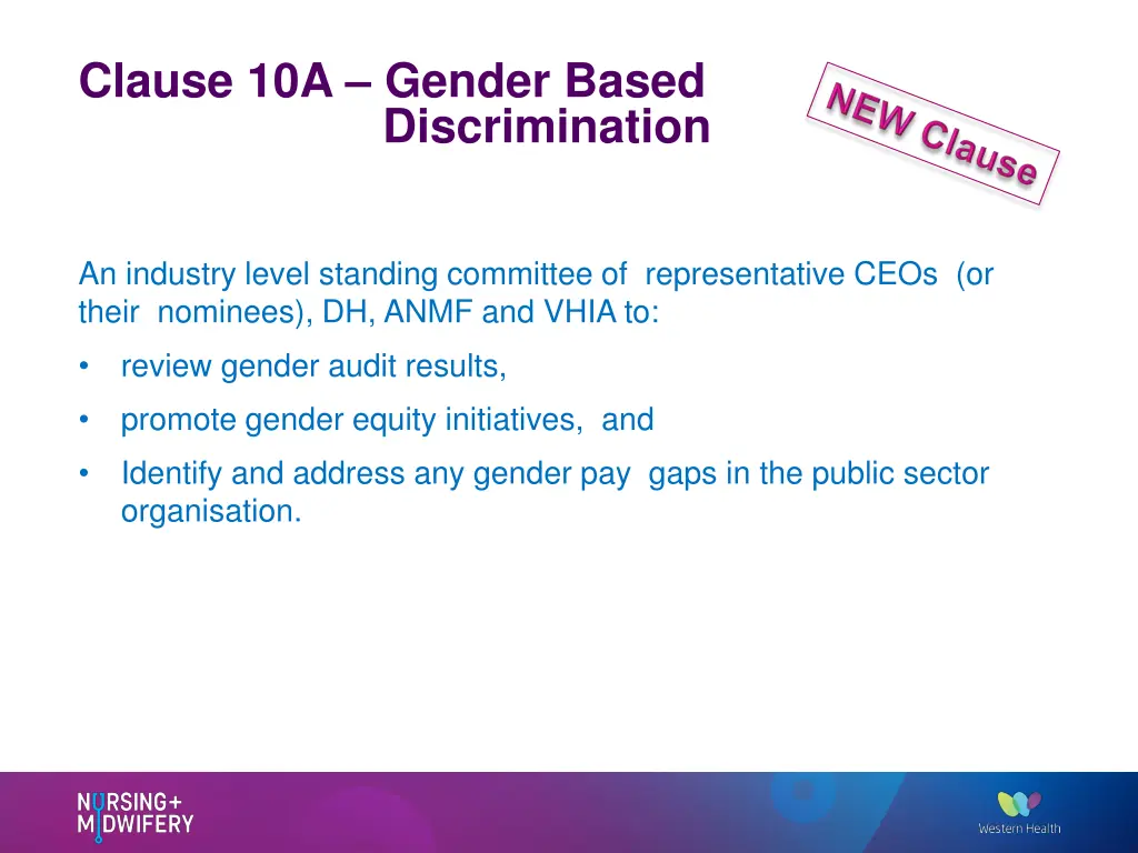 clause 10a gender based discrimination