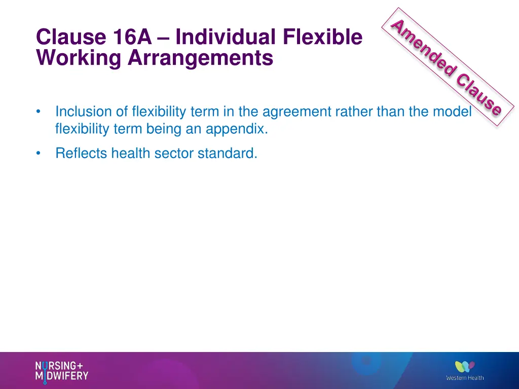 clause 16a individual flexible working