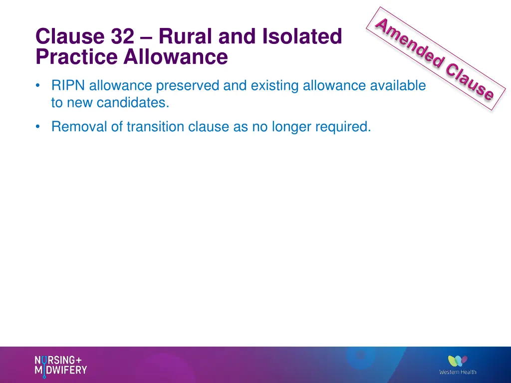 clause 32 rural and isolated practice allowance